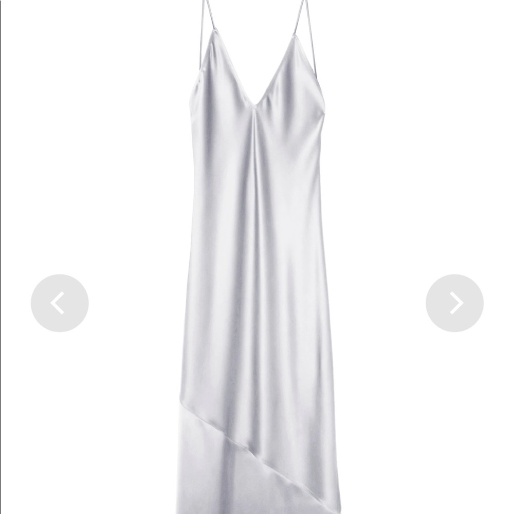 Fleur du mal lomg assymetrical silver dress